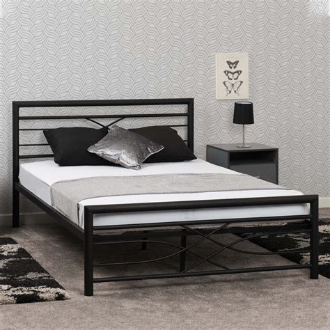 steel box double bed|metal bed frame for double bed.